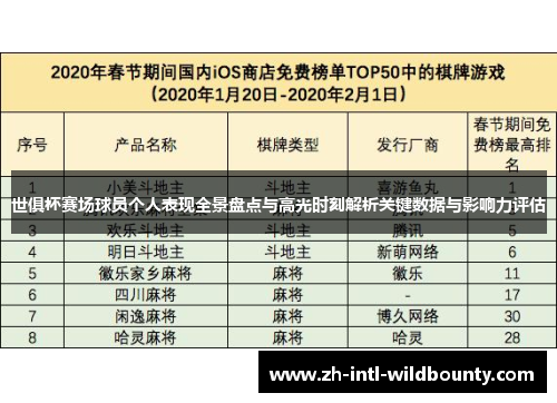 世俱杯赛场球员个人表现全景盘点与高光时刻解析关键数据与影响力评估